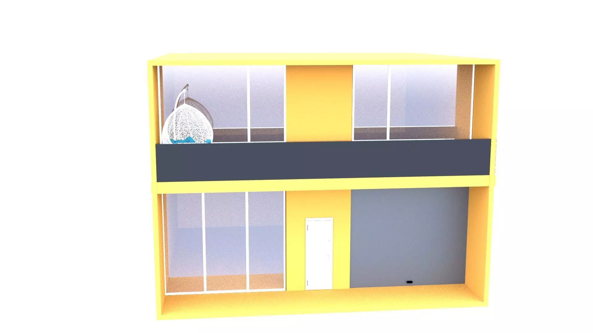 The house is two floors 3D model_0