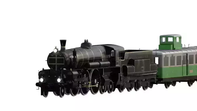 Late 1800s steam train