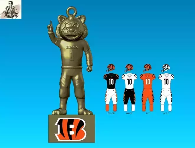 NFL - Hanging Figurine Cincinnati Bengals - 3D print 3D print model