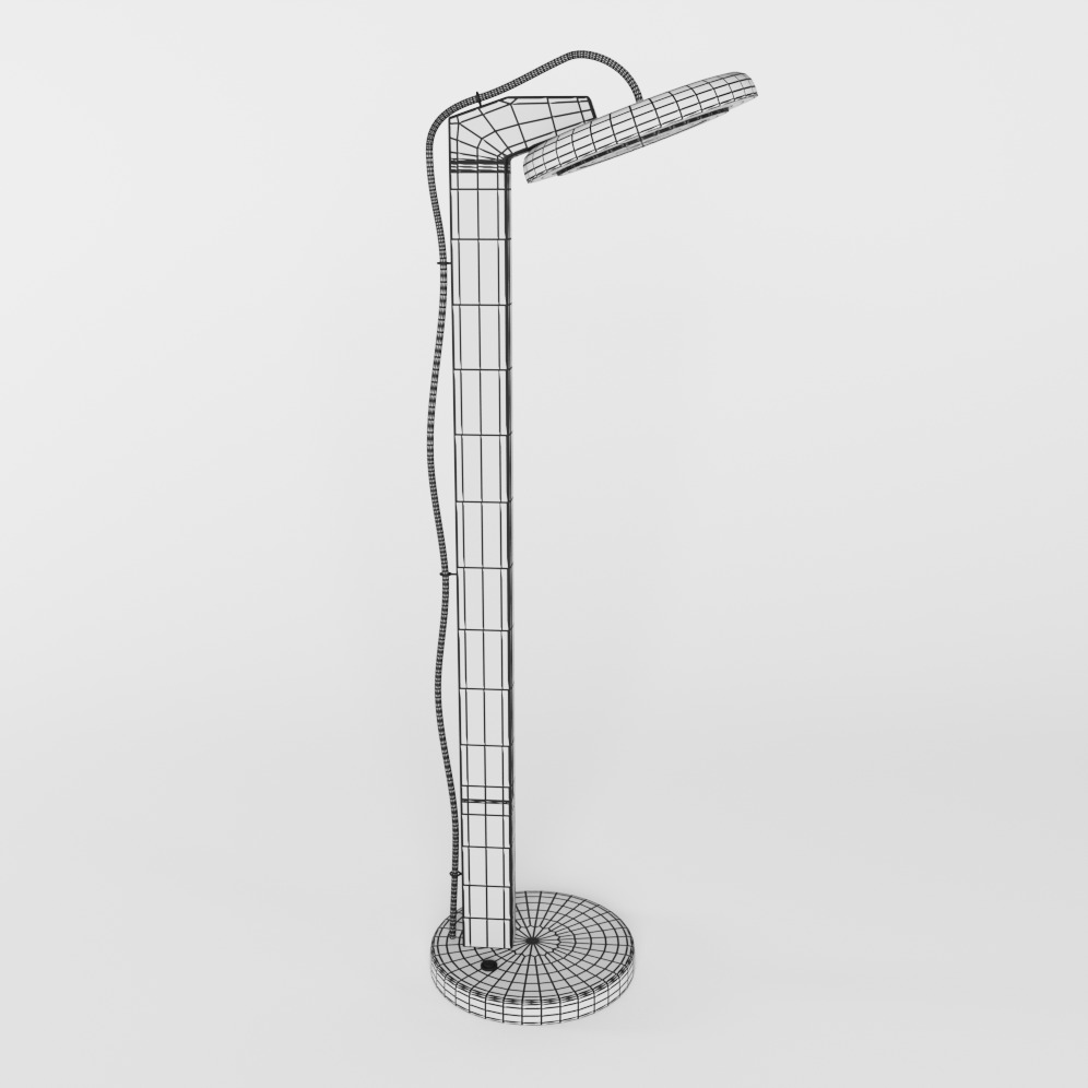 Modern Wooden Floor Lamp 3D model_6