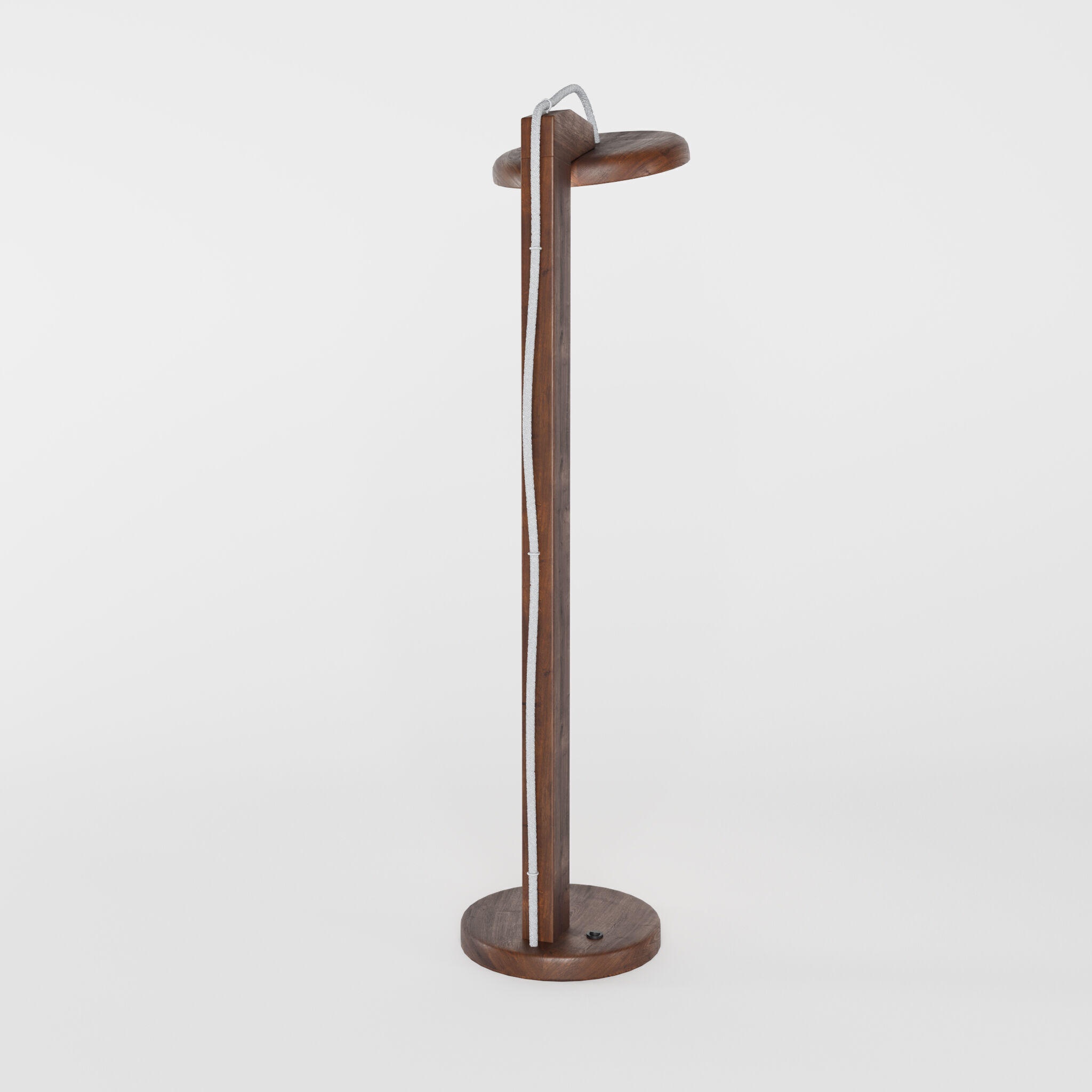 Modern Wooden Floor Lamp 3D model_2
