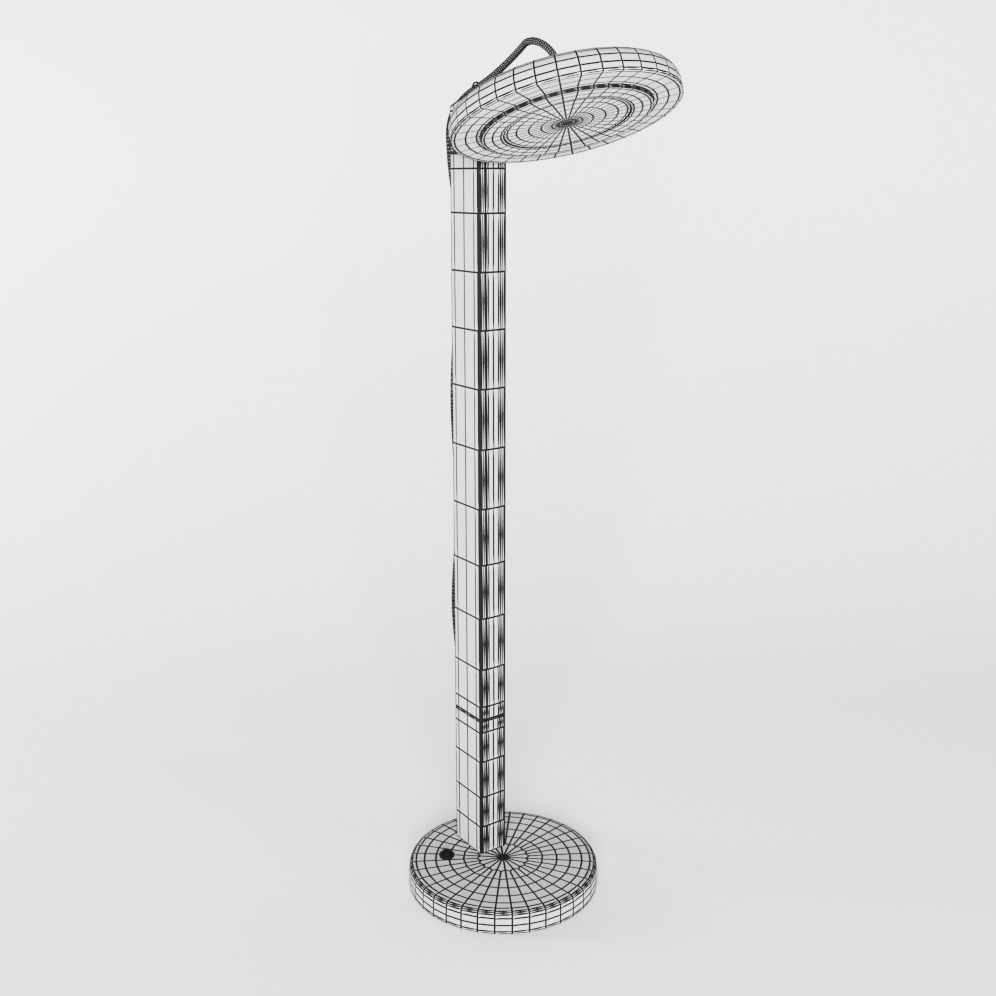 Modern Wooden Floor Lamp 3D model_5