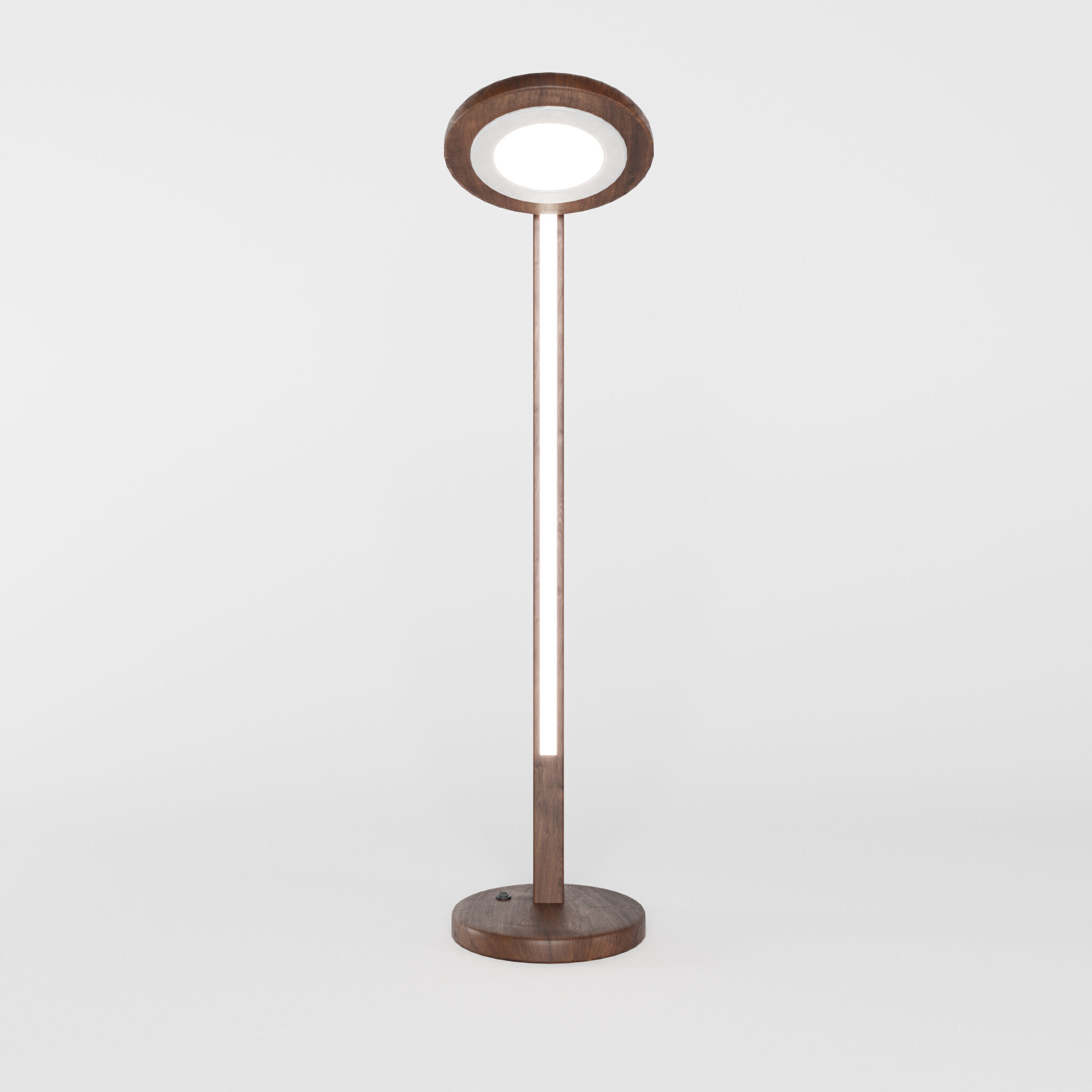Modern Wooden Floor Lamp 3D model_4