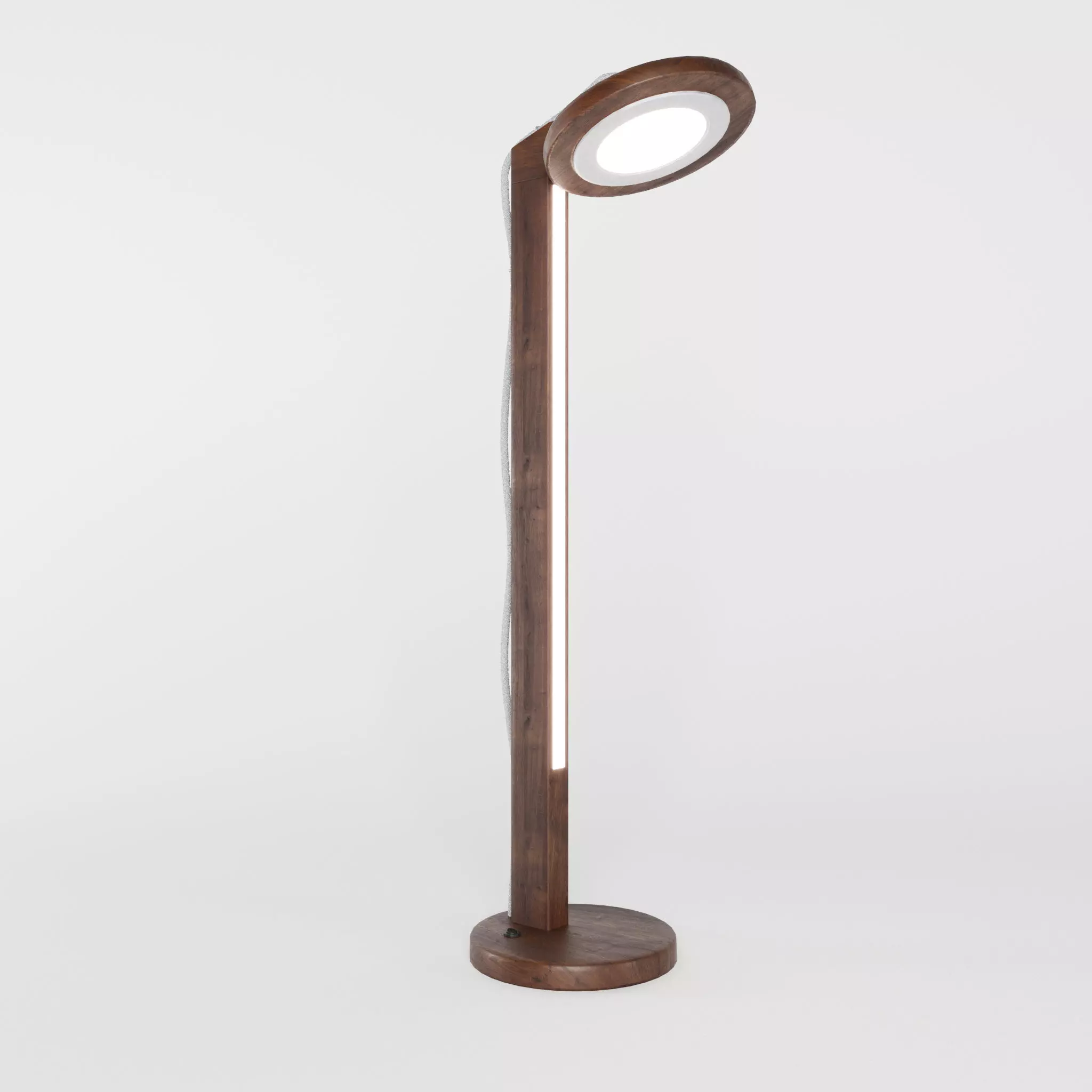 Modern Wooden Floor Lamp 3D model_0