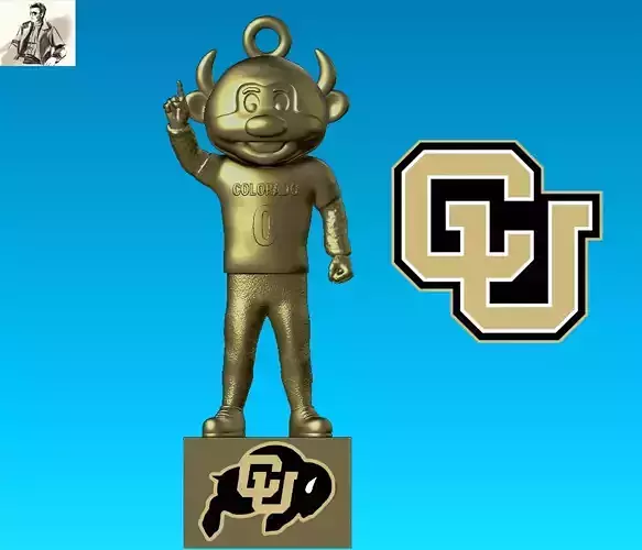 NCAA - Hanging Figurine  Chip The Buffalo - 3D print