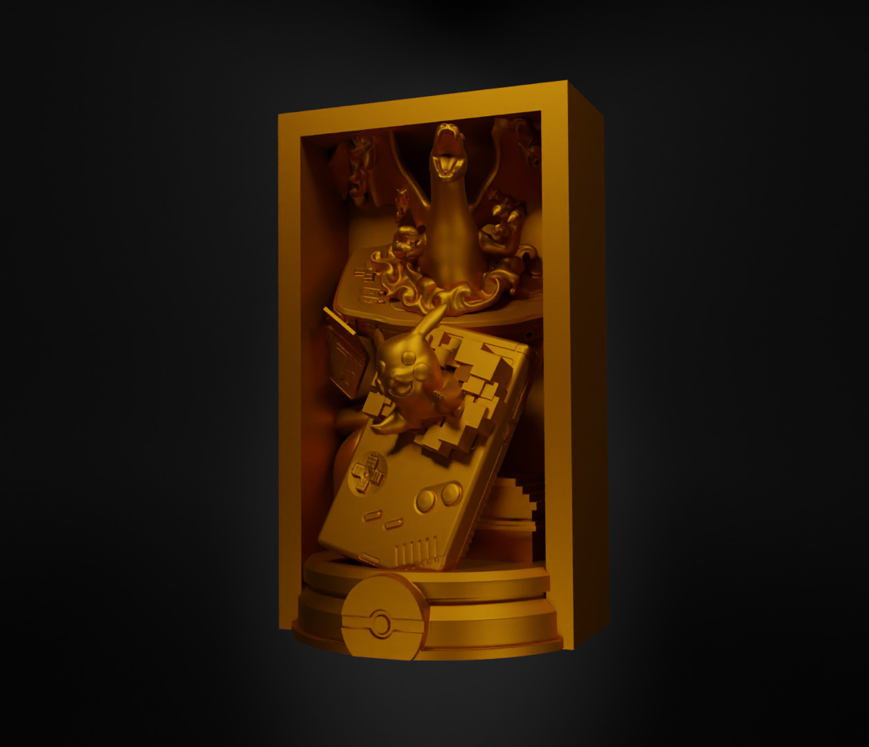 Pokemon Book Nook - Pokemon Fan Art Bookend - Book Prop 3D print model_10