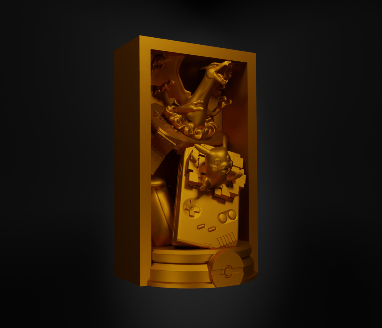 Pokemon Book Nook - Pokemon Fan Art Bookend - Book Prop 3D print model_2