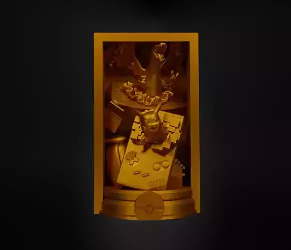 Pokemon Book Nook - Pokemon Fan Art Bookend - Book Prop