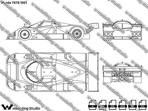 Mazda 787B 1991 blueprint