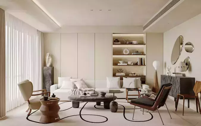 modern living room interior scenes 93