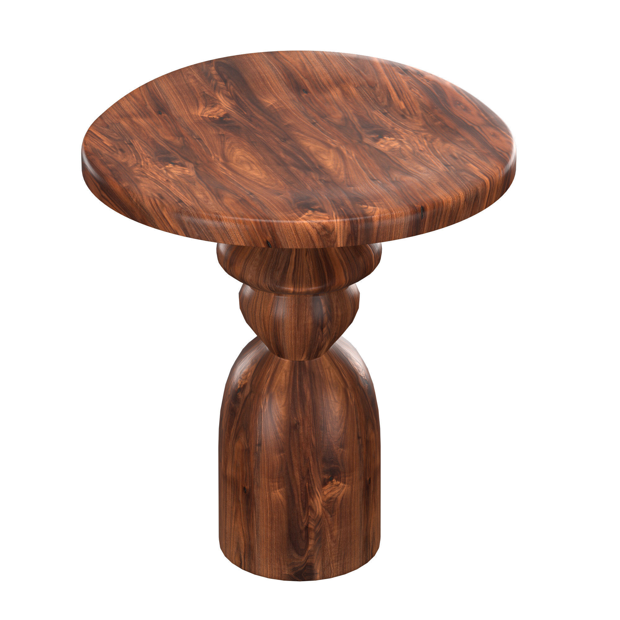 Elefante No 19 side table walnut 3D model_3