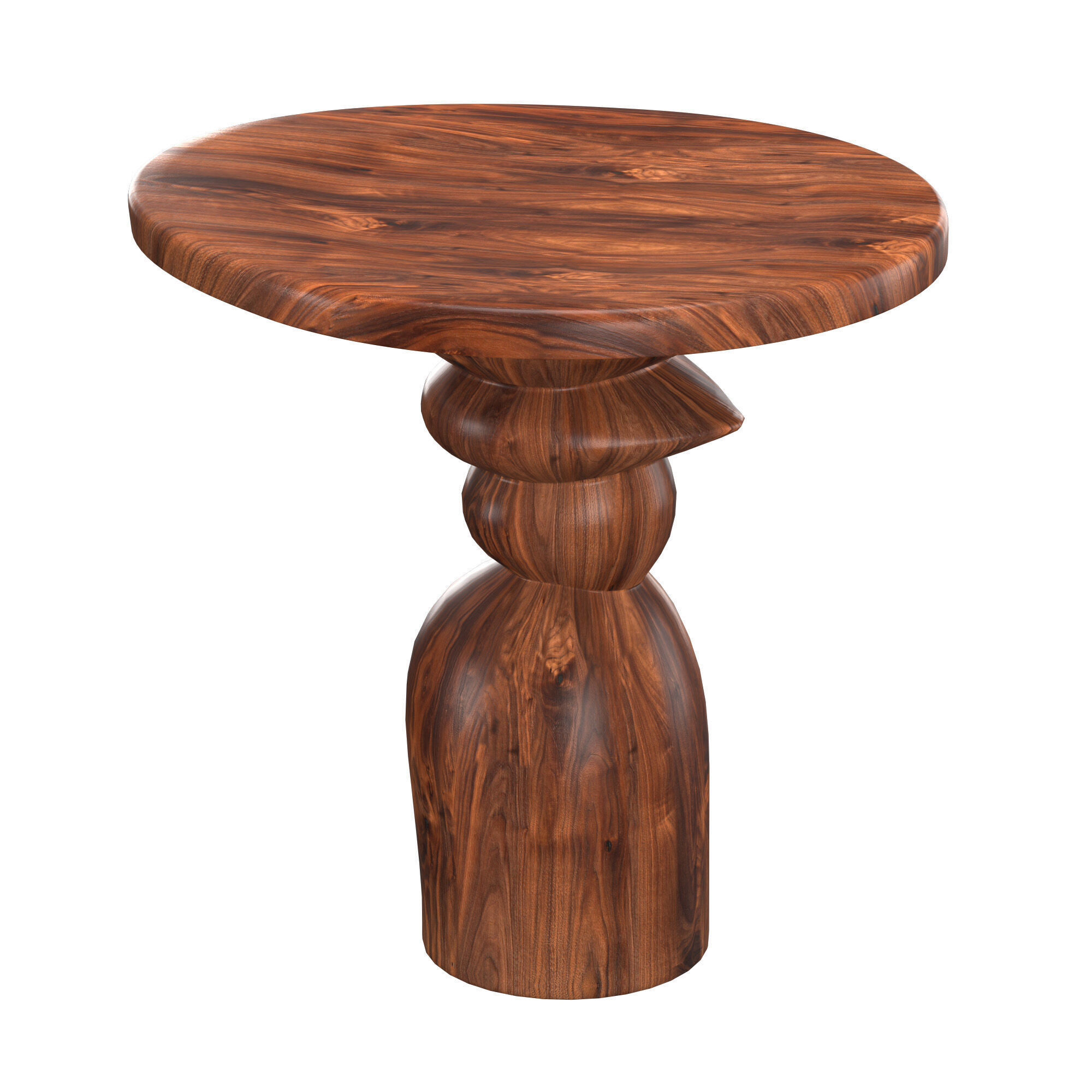 Elefante No 19 side table walnut 3D model_2