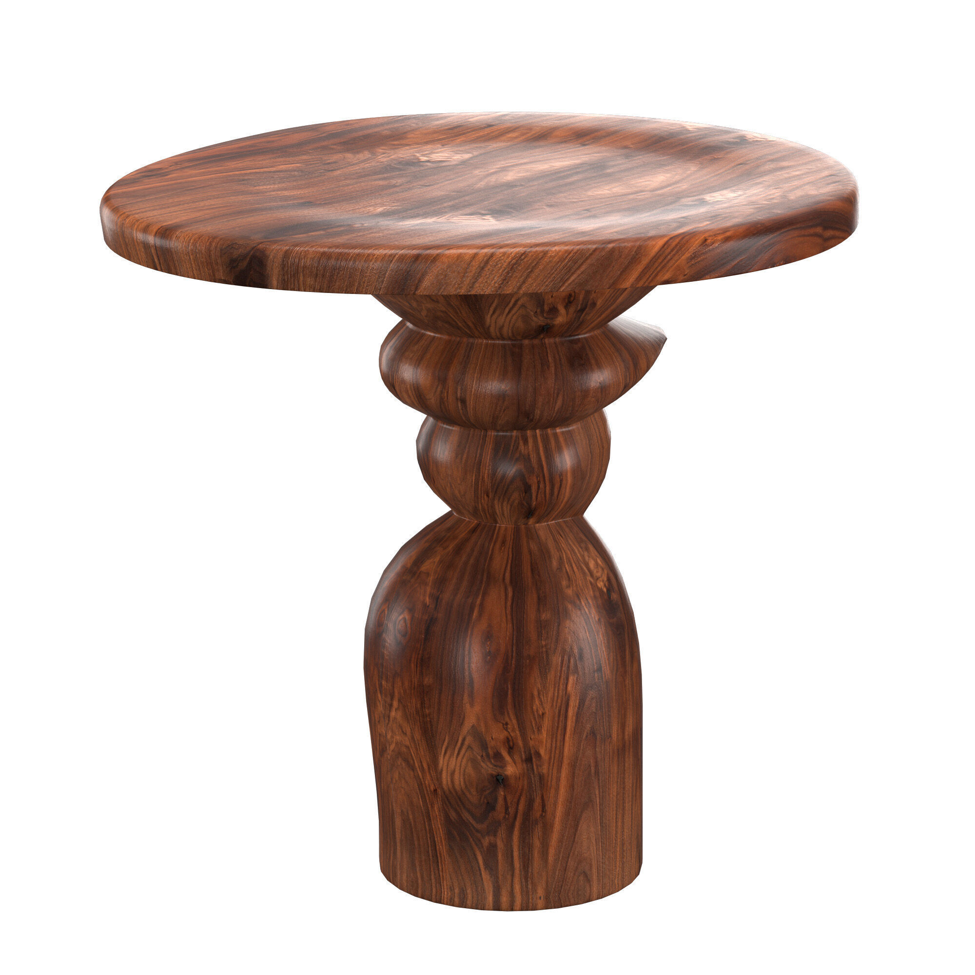 Elefante No 19 side table walnut 3D model_1