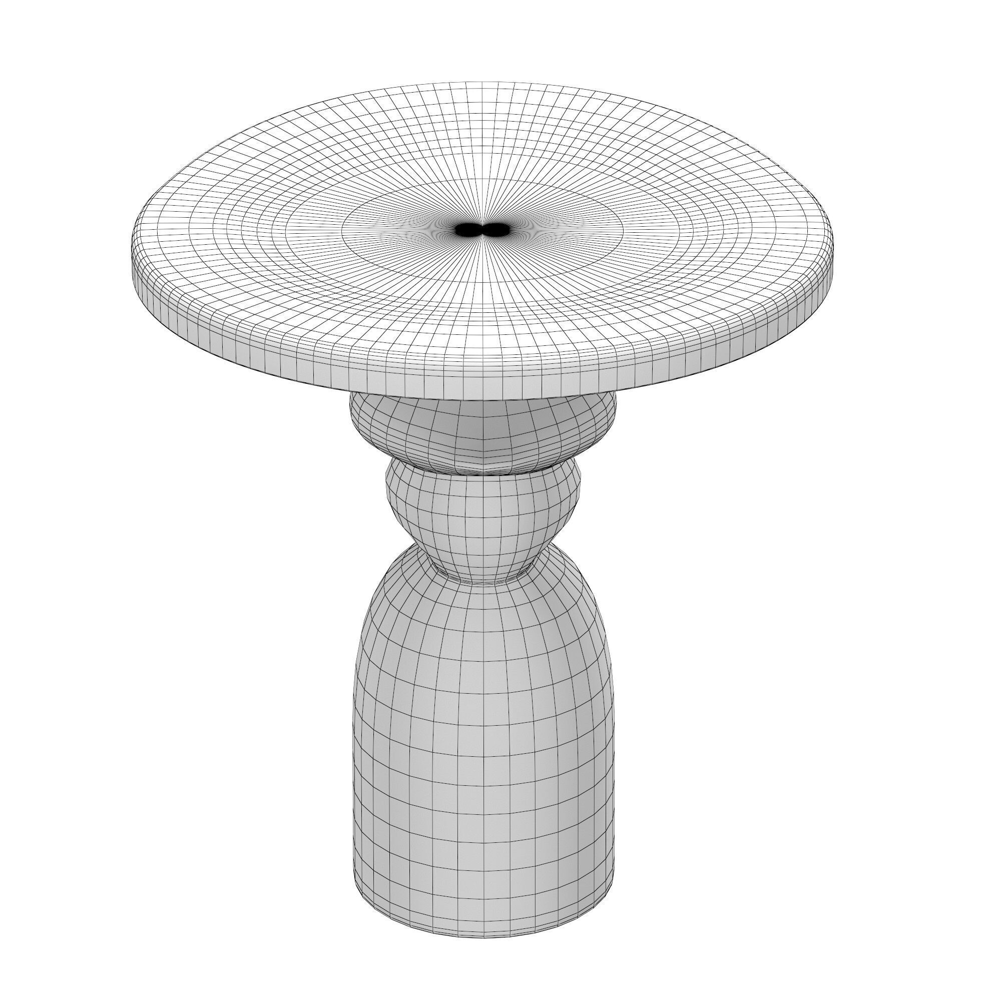 Elefante No 19 side table walnut 3D model_4