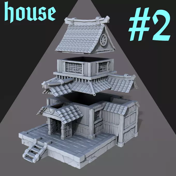 Japanese House 3D print model_0