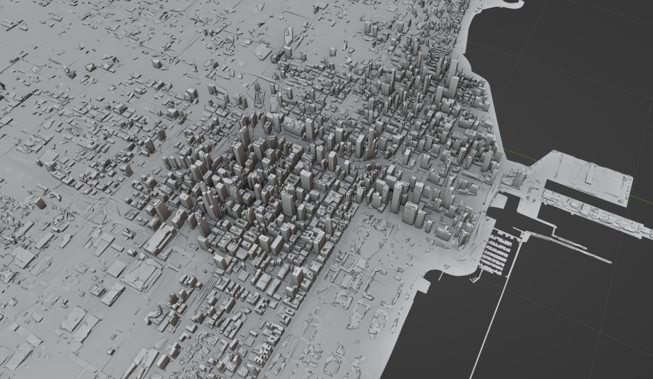 Chicago City 3D print model_10