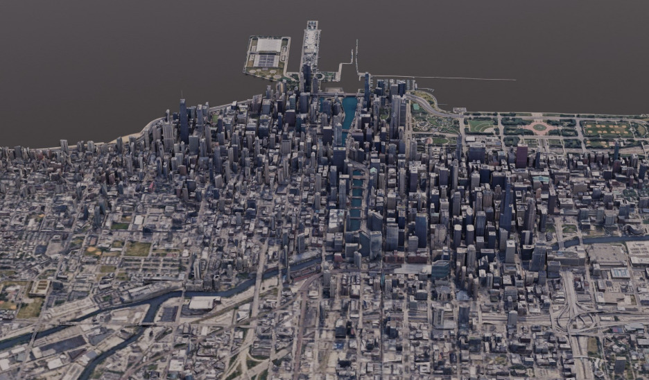Chicago City 3D print model_2