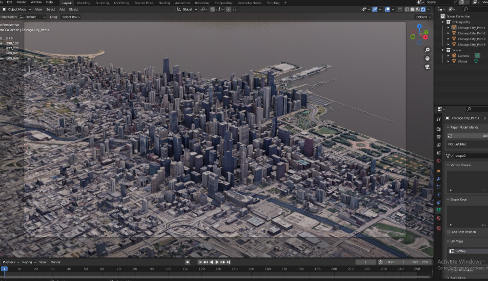 Chicago City 3D print model_7