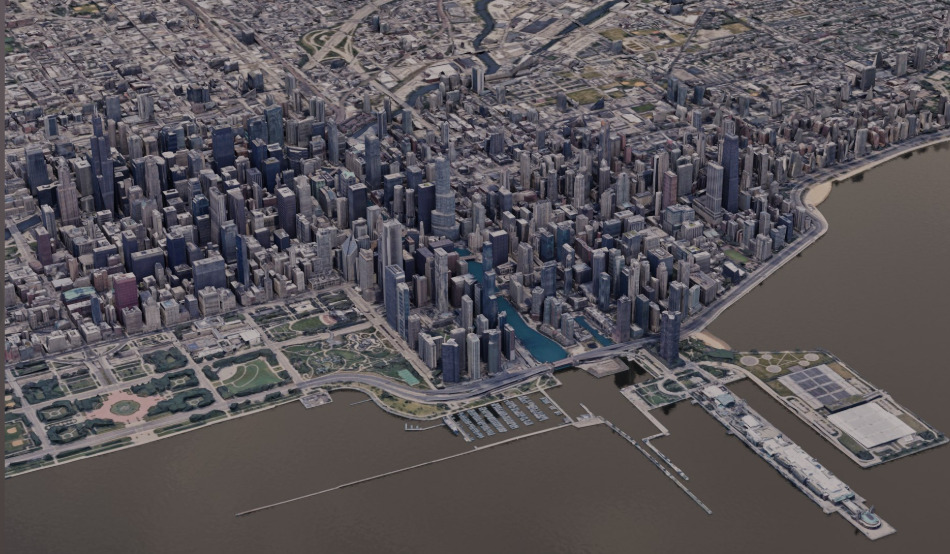 Chicago City 3D print model_1