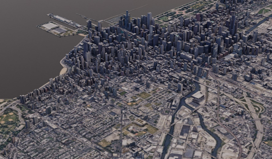 Chicago City 3D print model_3