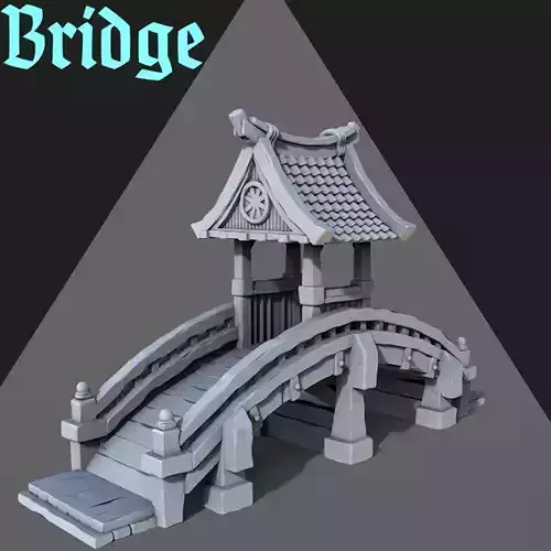 Japanese bridge 3D print model