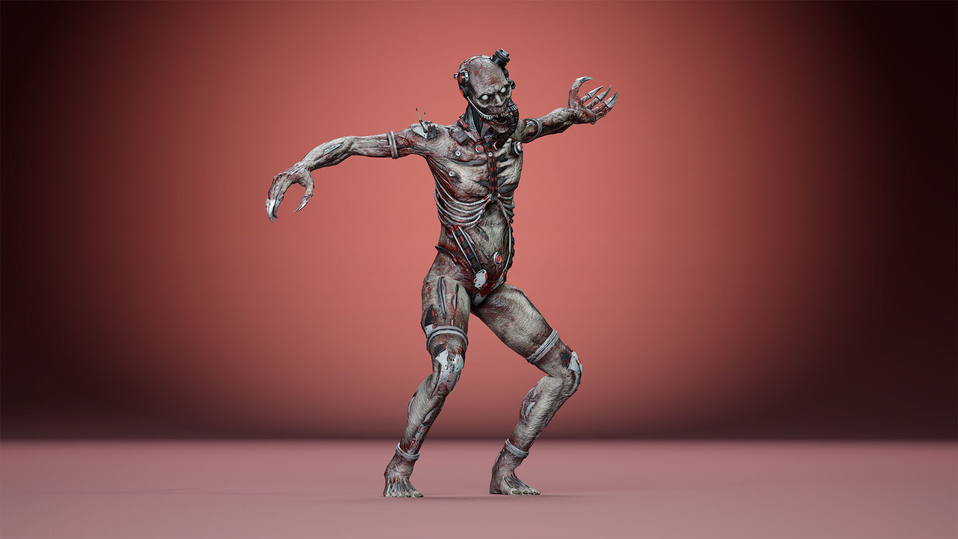 Cyborg Mutant1 Low-poly 3D model_16