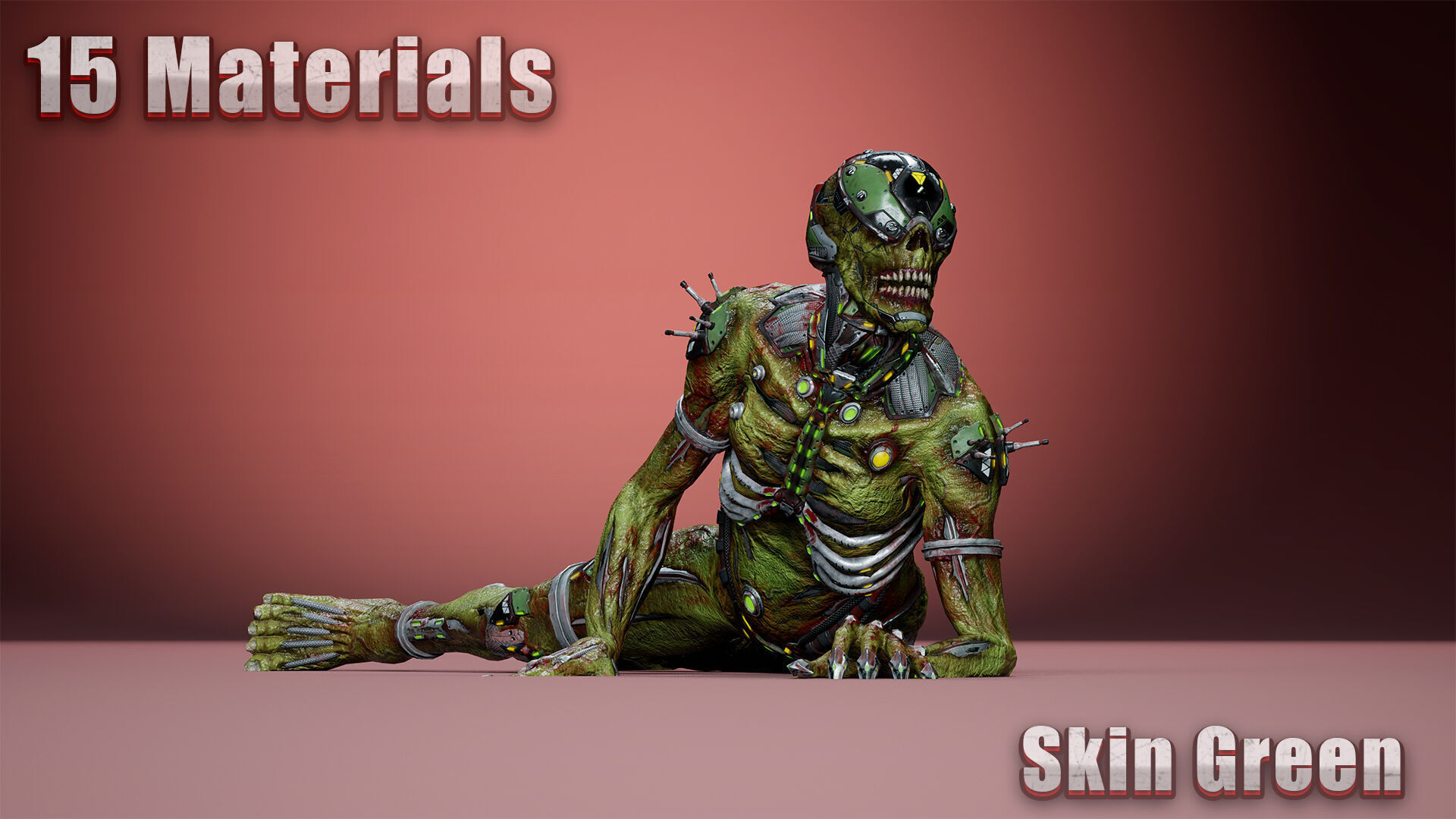 Cyborg Mutant1 Low-poly 3D model_8