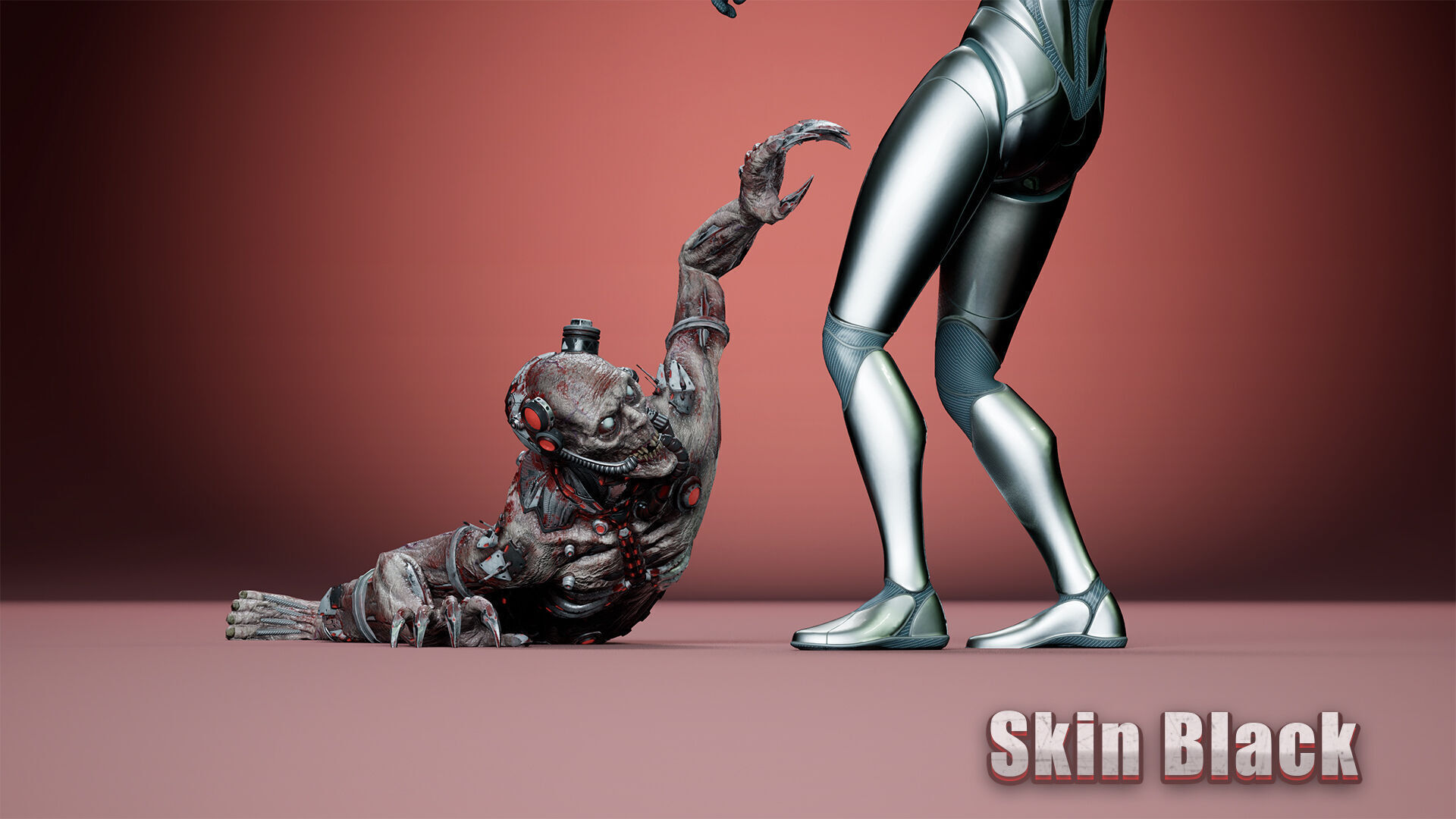 Cyborg Mutant1 Low-poly 3D model_9
