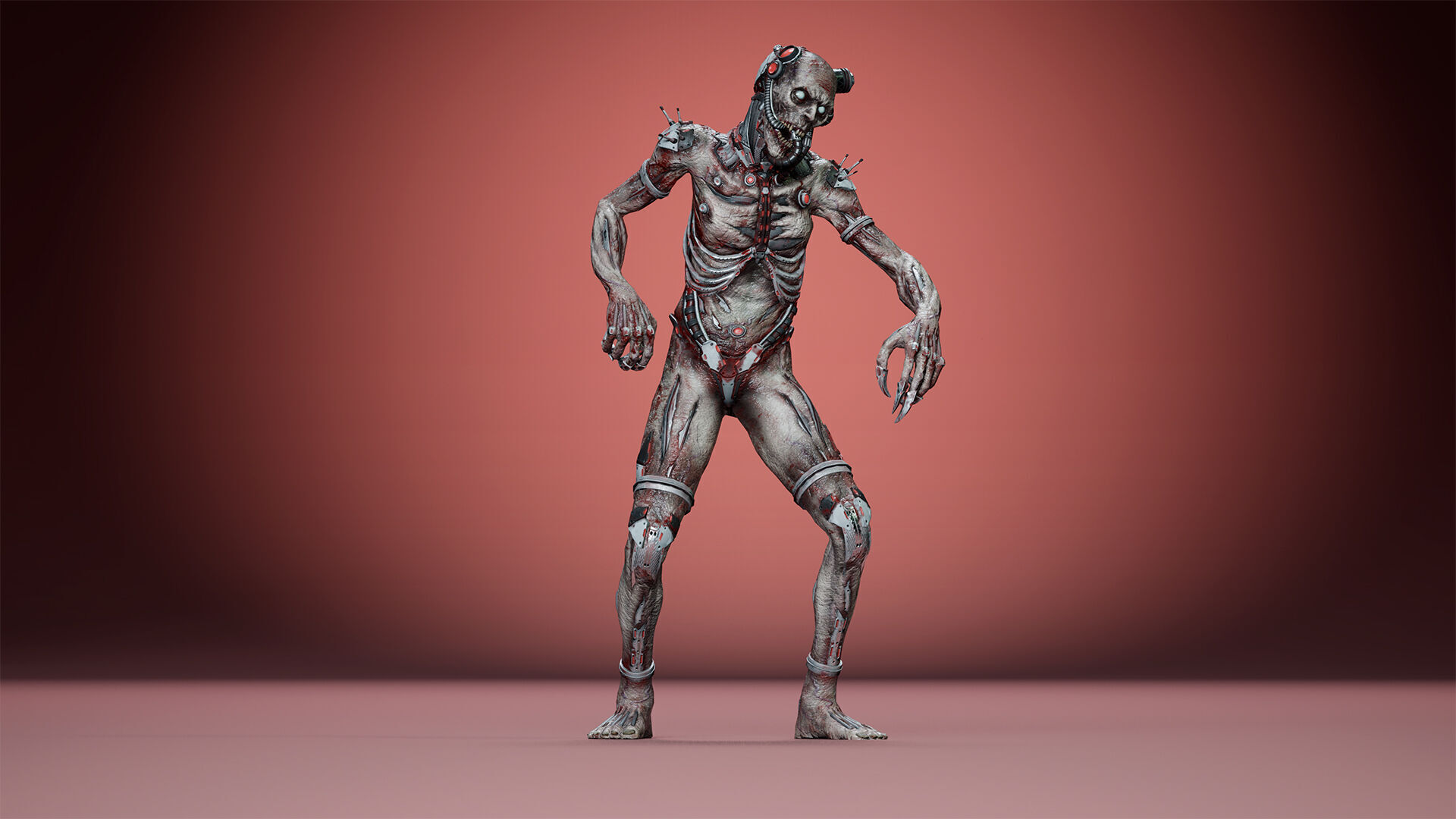Cyborg Mutant1 Low-poly 3D model_15