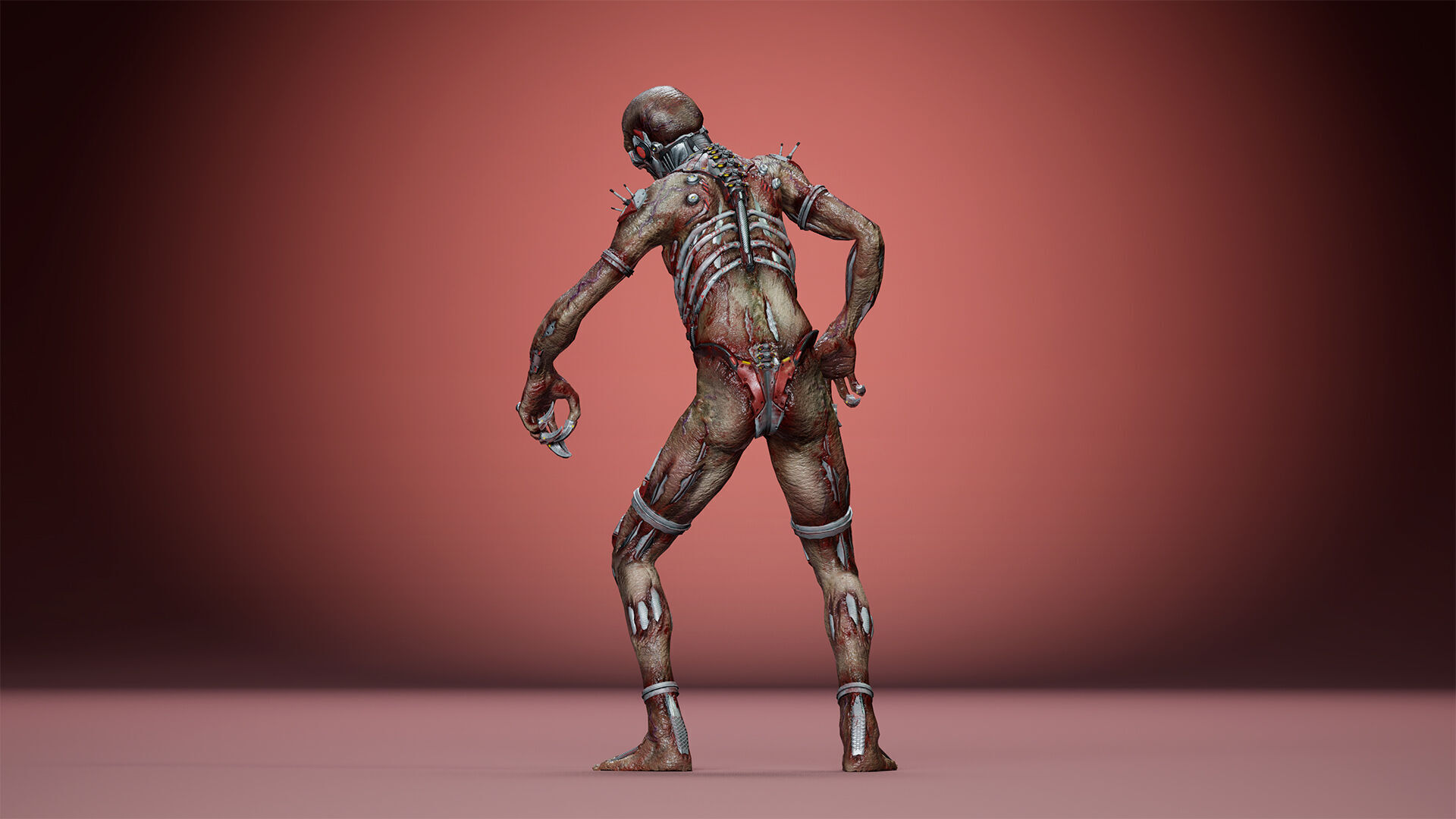 Cyborg Mutant1 Low-poly 3D model_11