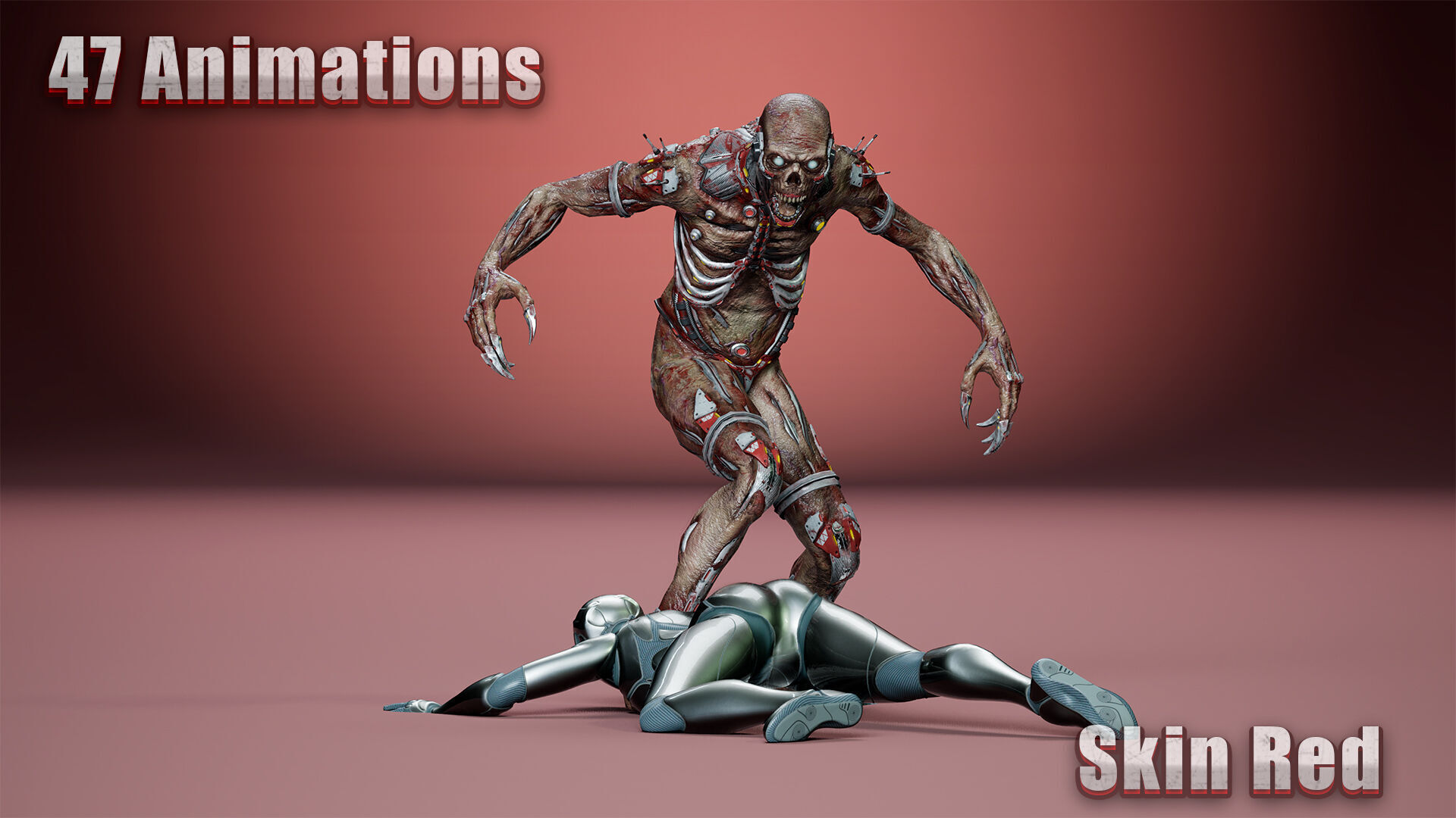 Cyborg Mutant1 Low-poly 3D model_7
