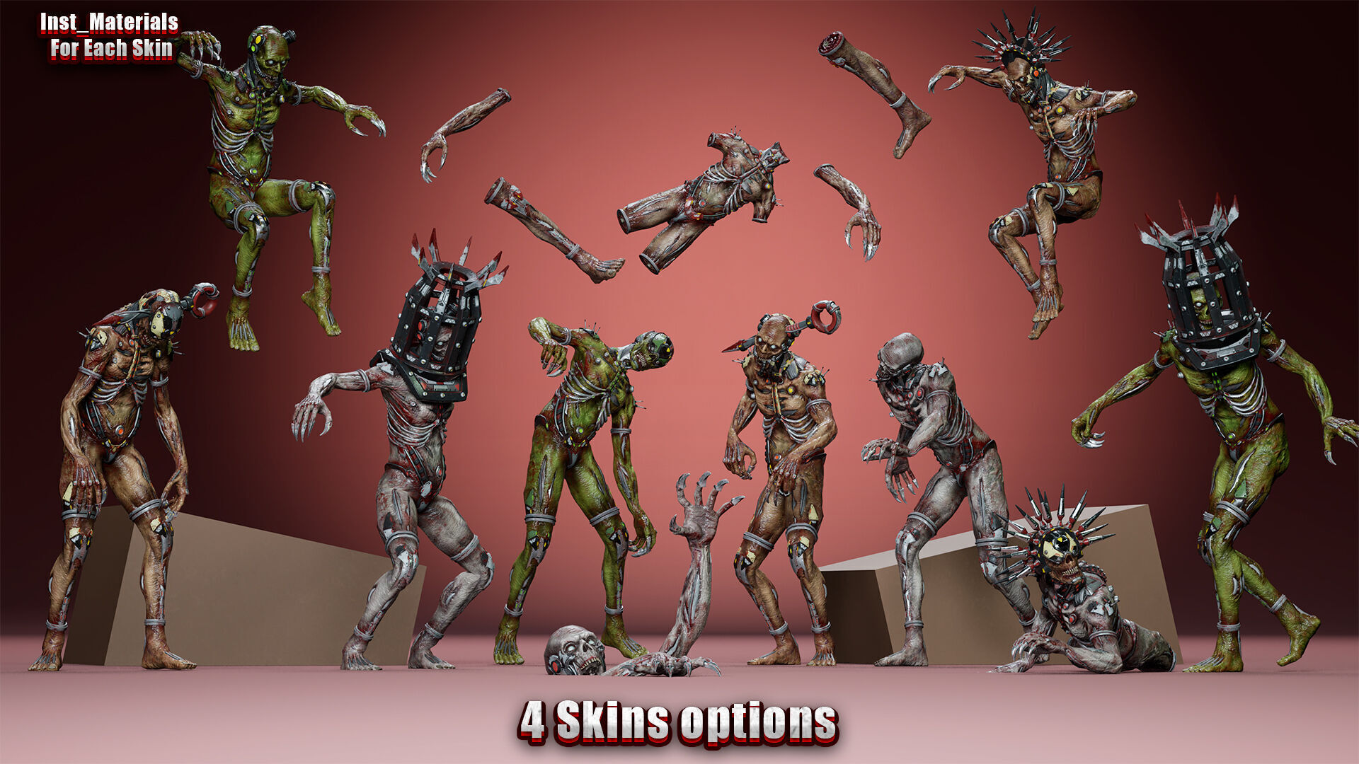 Cyborg Mutant1 Low-poly 3D model_2