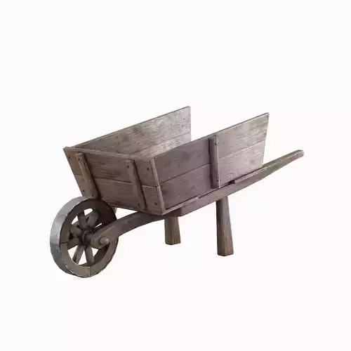 Medieval Wooden Cart 04