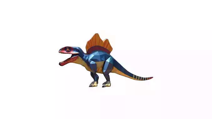 Dilophosaurus Feathered Dinosaur 3d Render