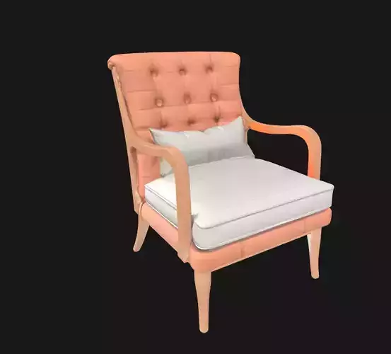 Mid Century Modern Lounge Chair Retro 3D Model