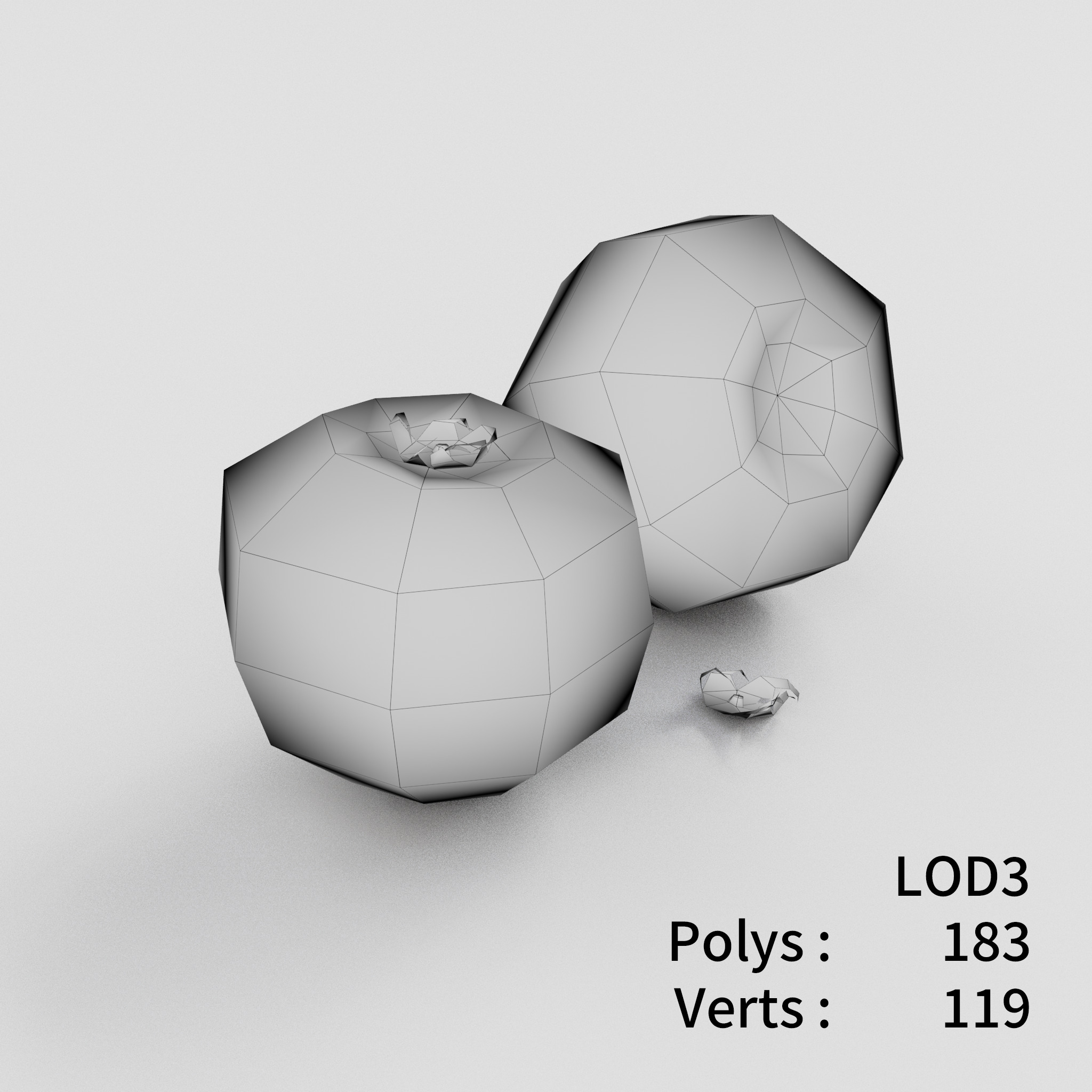Tomatoes 3D model Low-poly 3D model_5