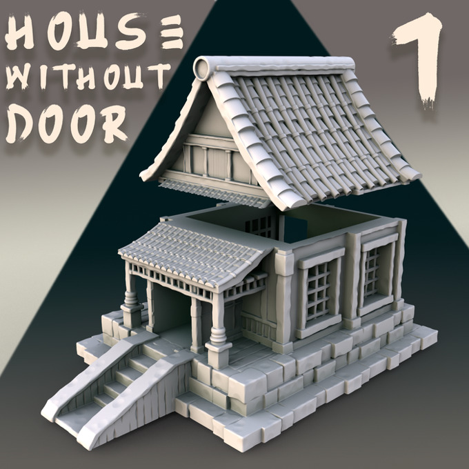 Japanese house  3D print model_1