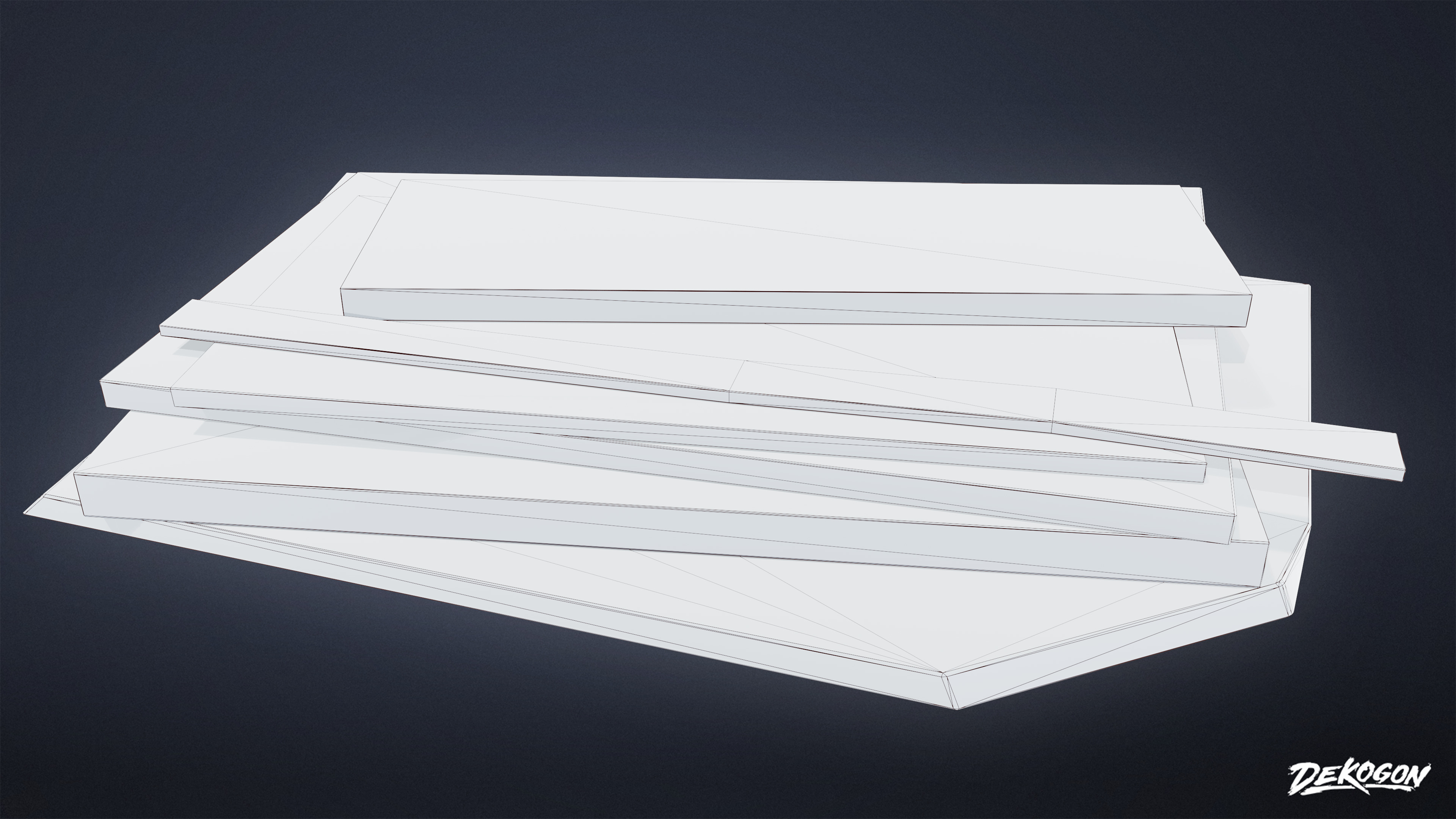 SUBURBS - Shelves Garage 01 - LOW POLY Low-poly 3D model_7