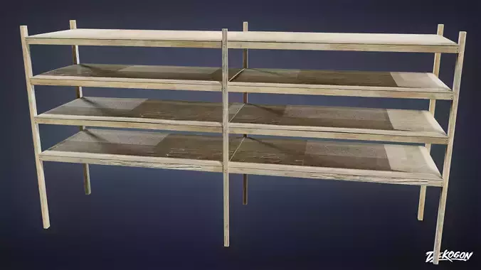 SUBURBS - Shelves Garage 01 - LOW POLY