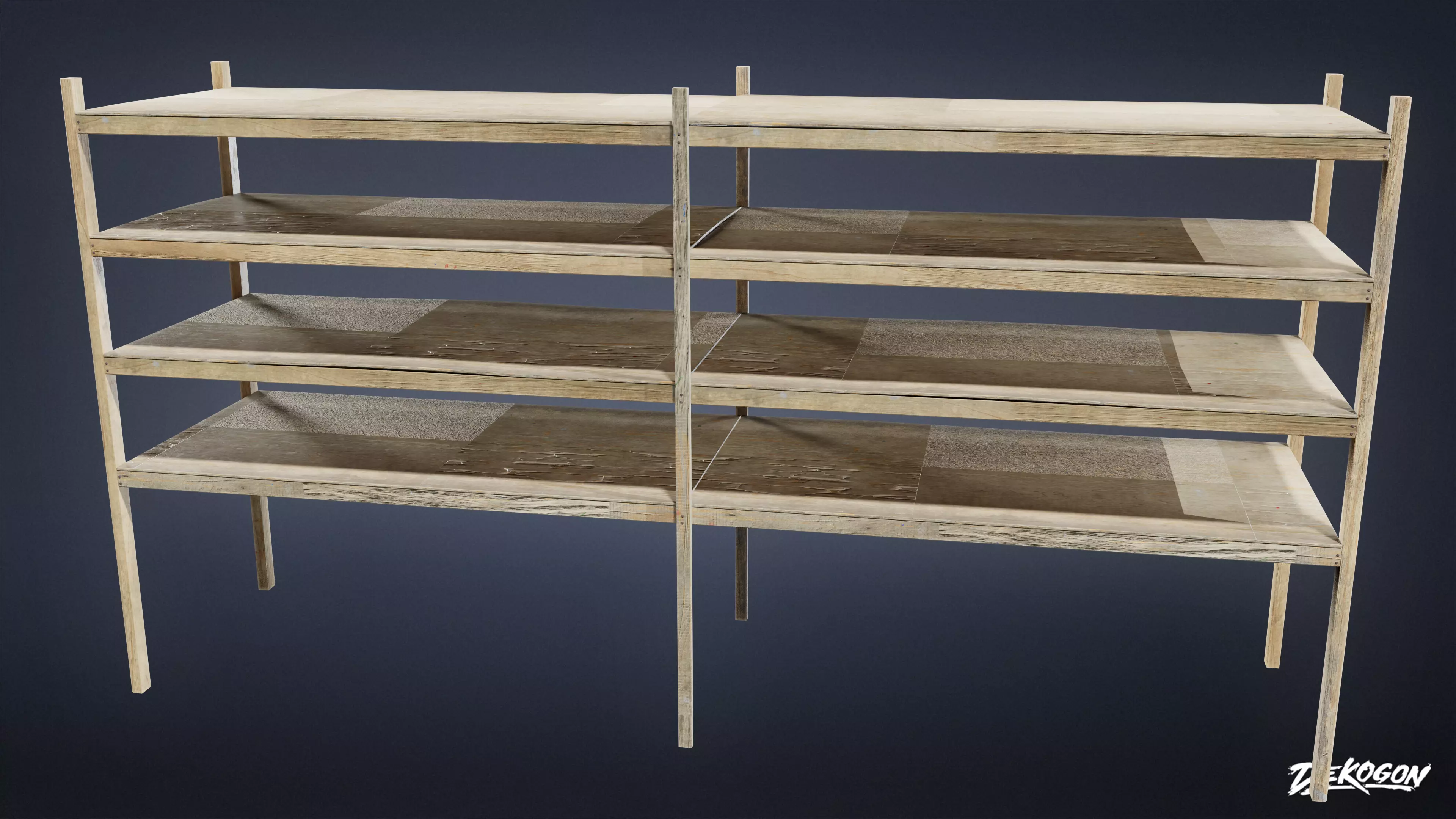 SUBURBS - Shelves Garage 01 - LOW POLY Low-poly 3D model_0