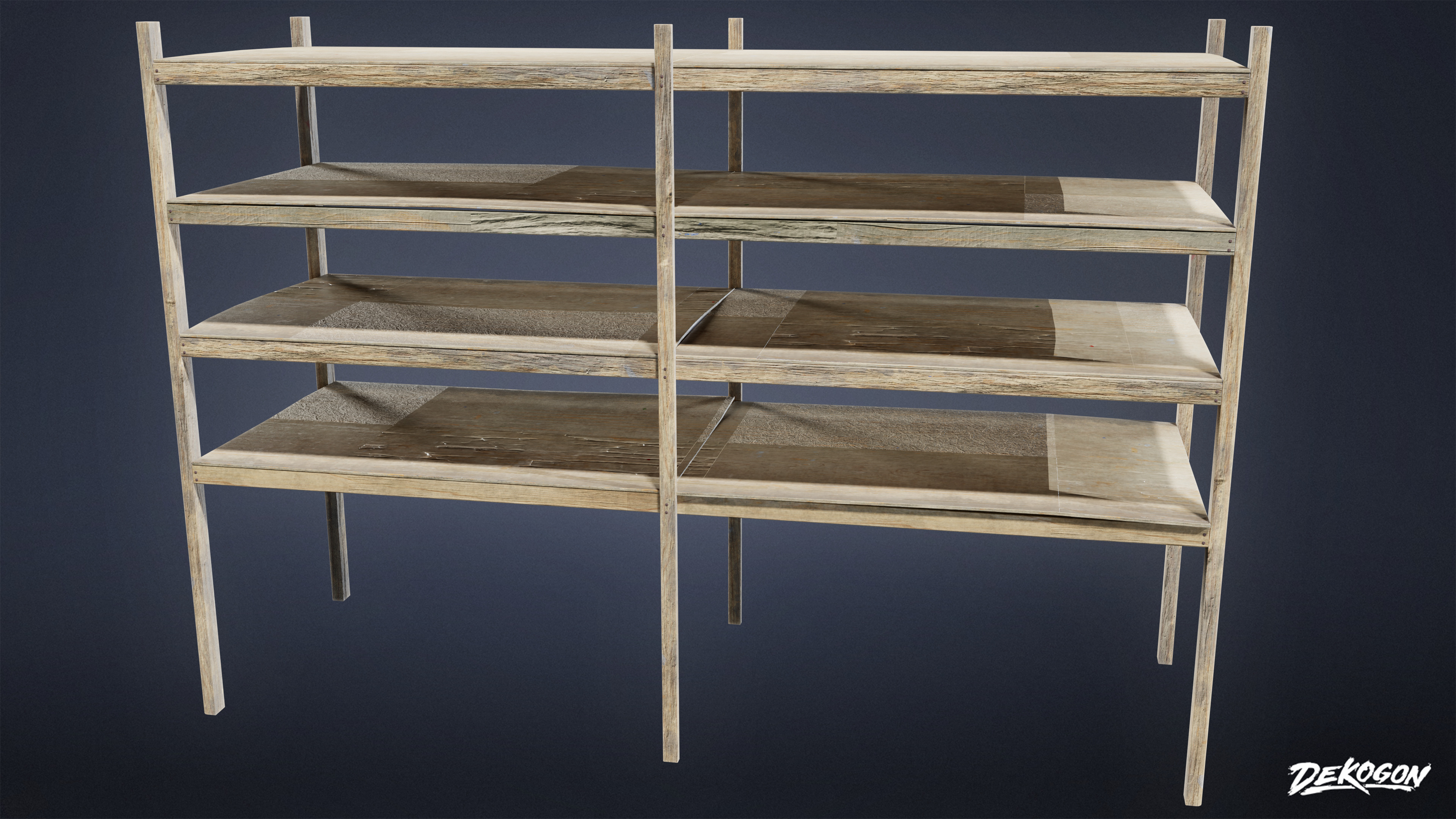SUBURBS - Shelves Garage 01 - LOW POLY Low-poly 3D model_2
