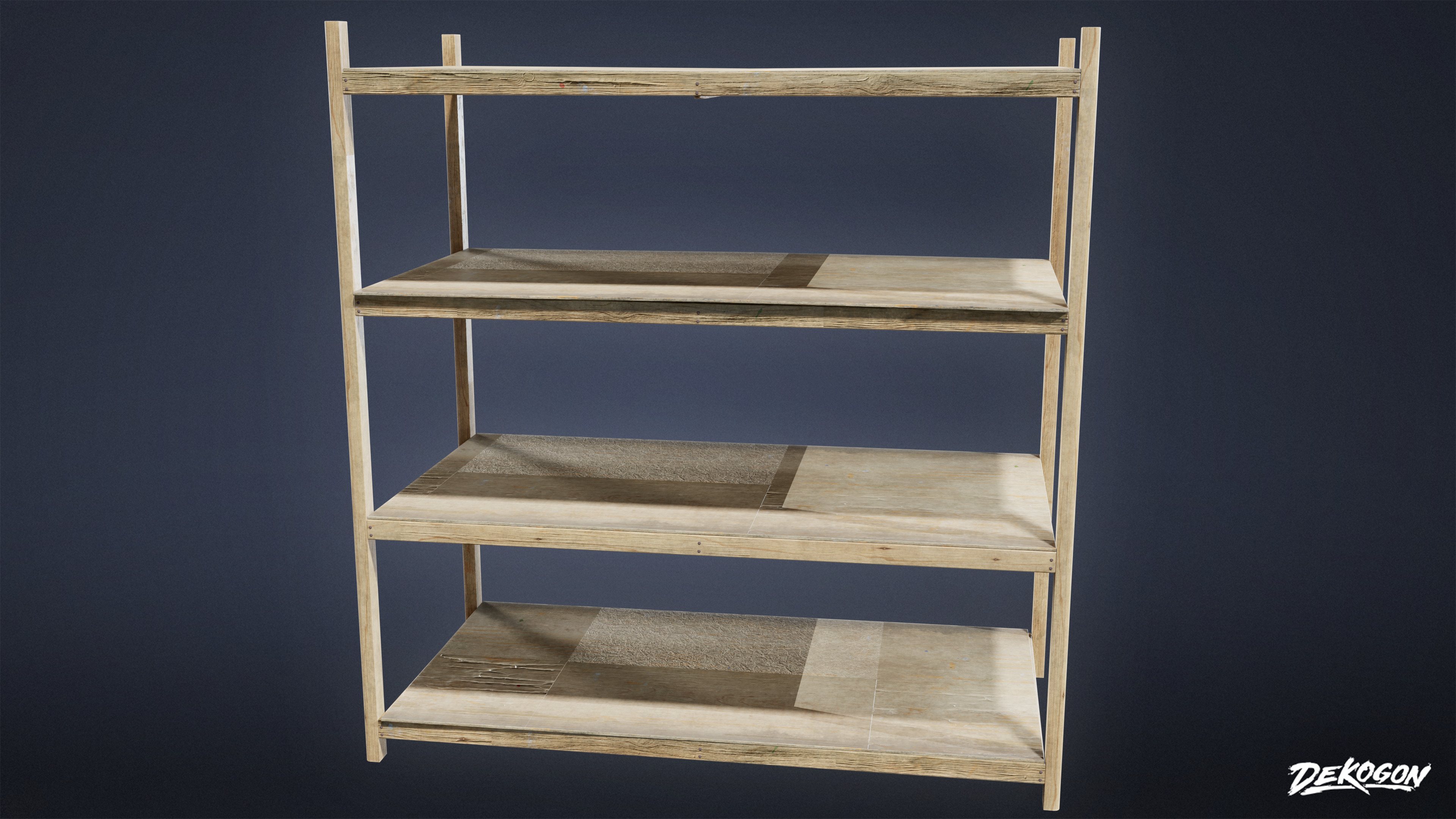 SUBURBS - Shelves Garage 01 - LOW POLY Low-poly 3D model_4