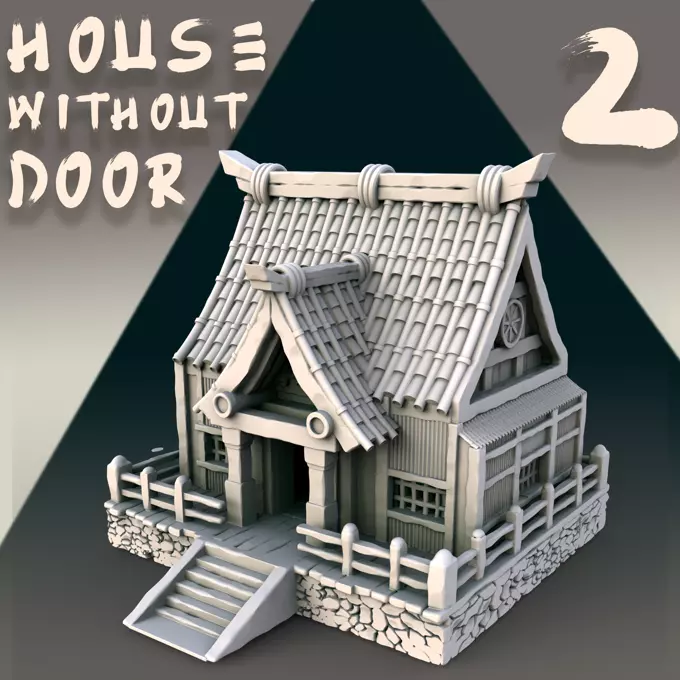 Japanese house 3D print model_0