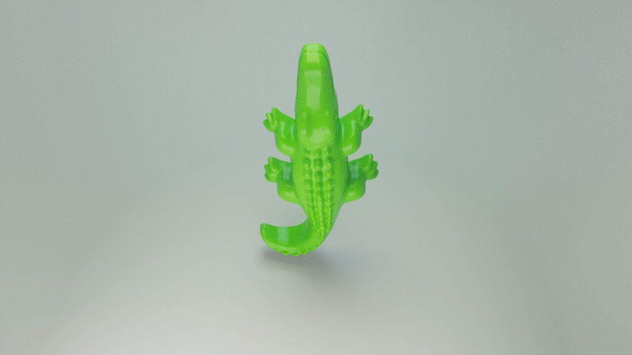 Gummy crocodile 3D print model_5