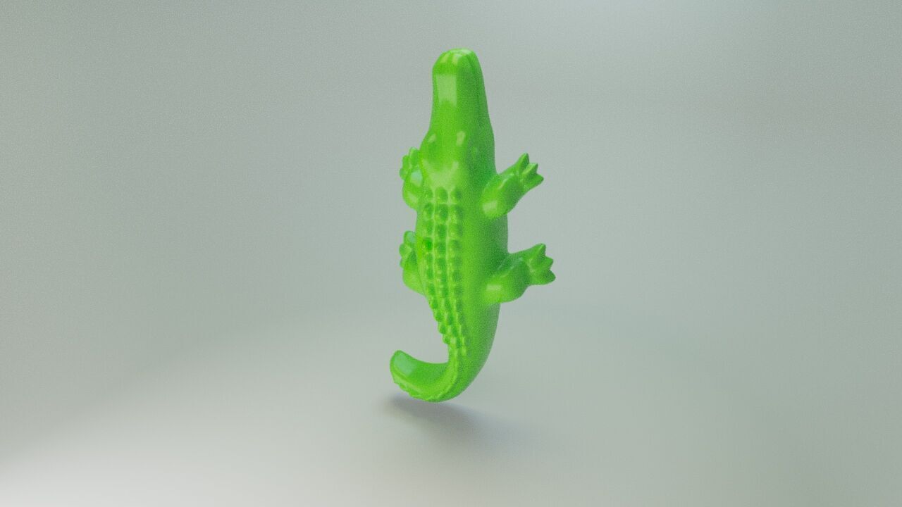 Gummy crocodile 3D print model_6