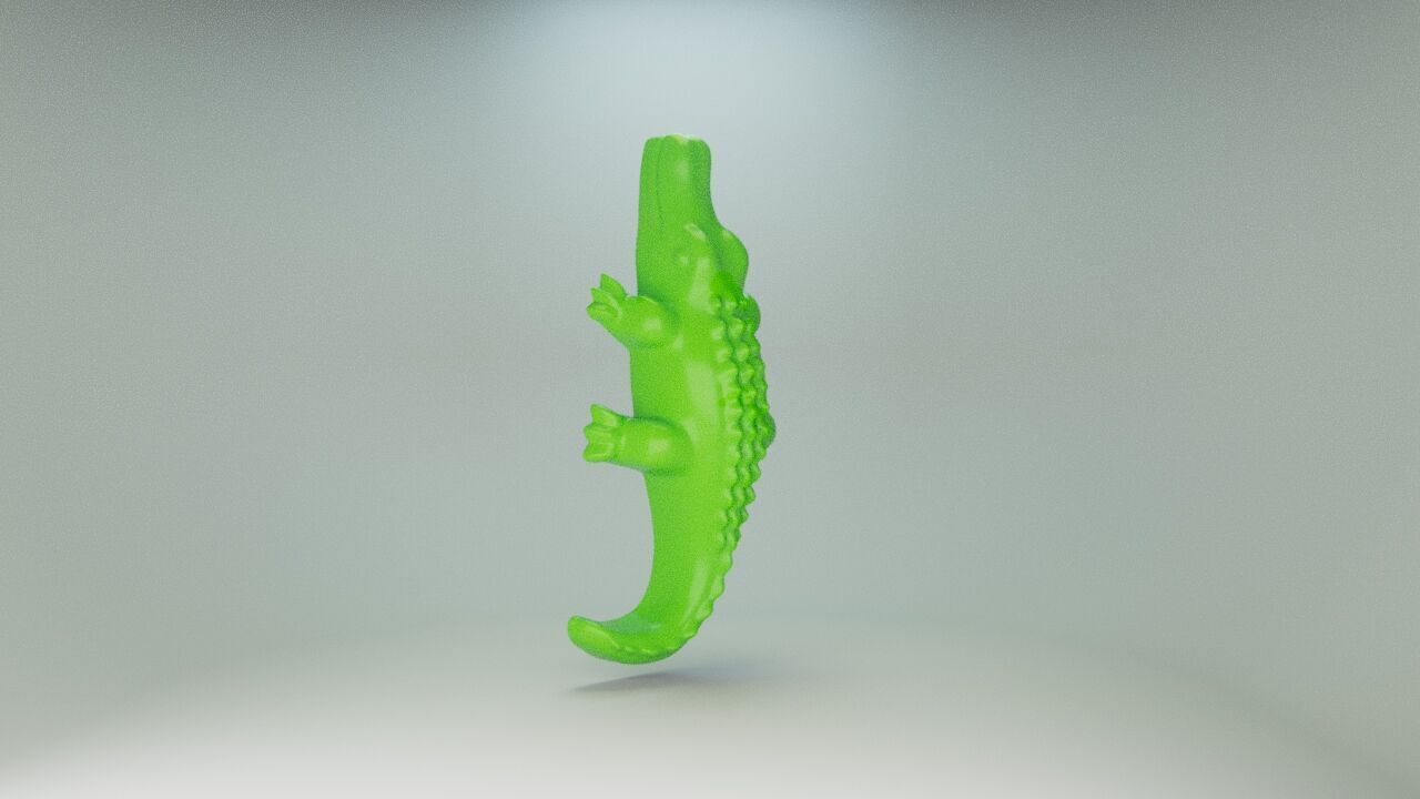 Gummy crocodile 3D print model_4