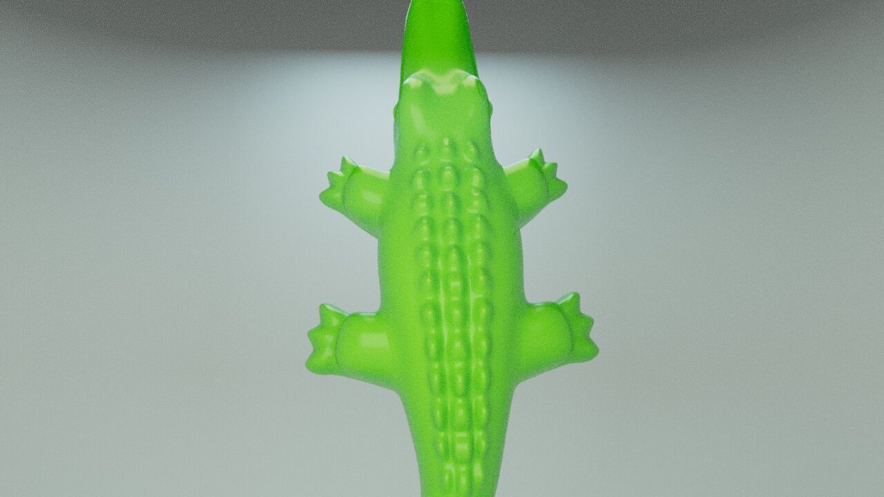 Gummy crocodile 3D print model_8