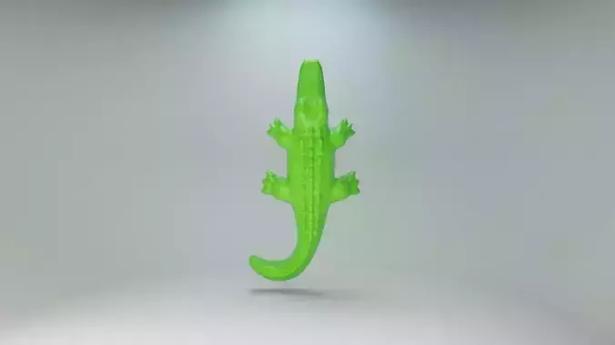 Gummy crocodile 3D print model