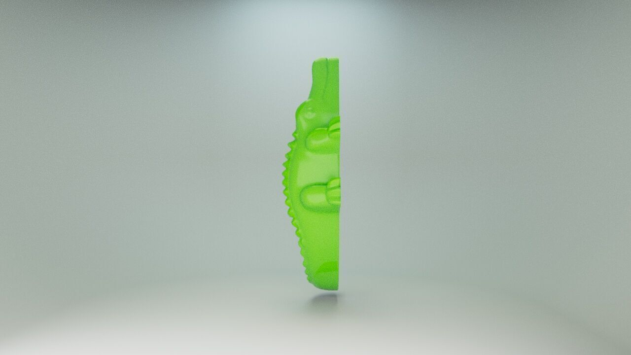 Gummy crocodile 3D print model_1