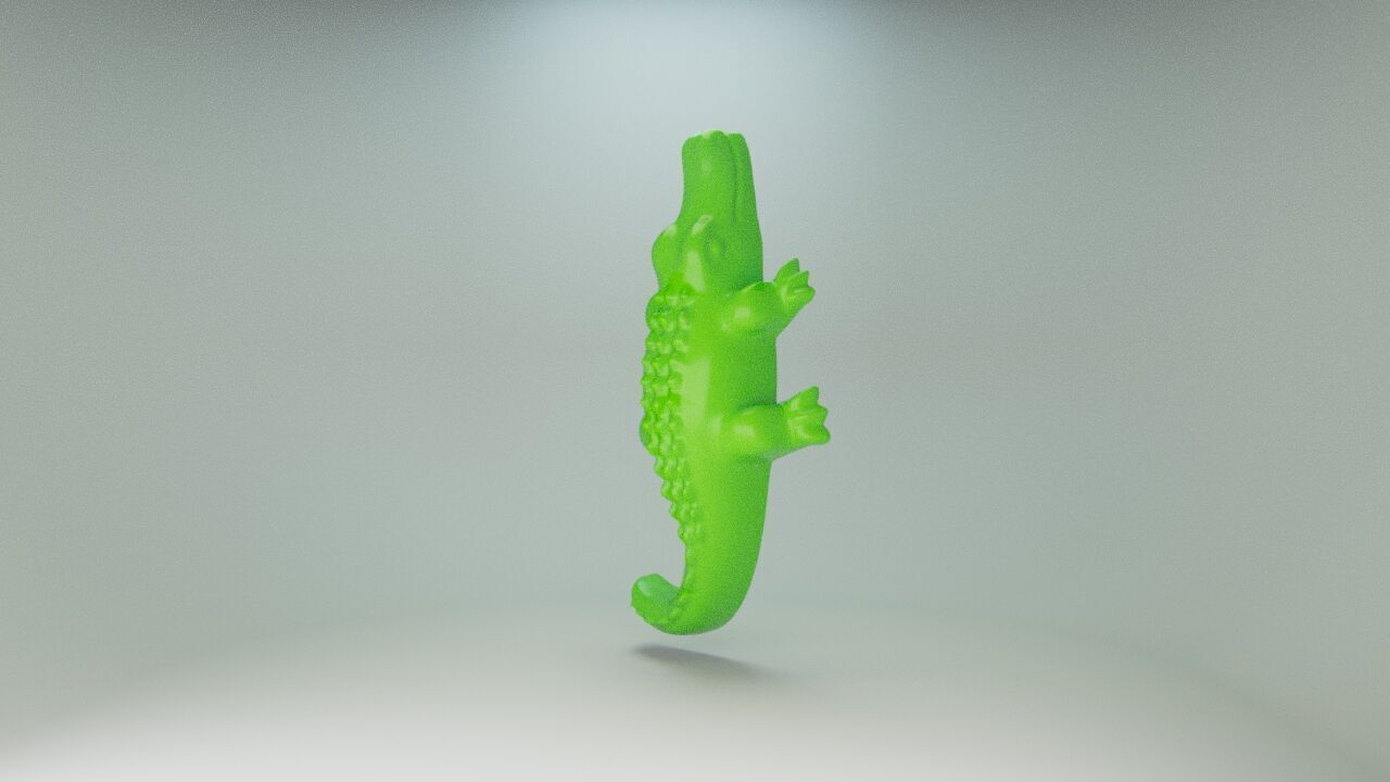 Gummy crocodile 3D print model_2